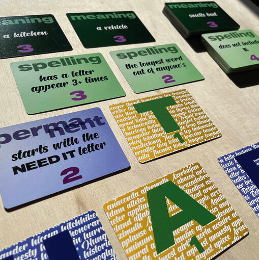 One Perfect Word: Write words based on constraints on spelling and meaning